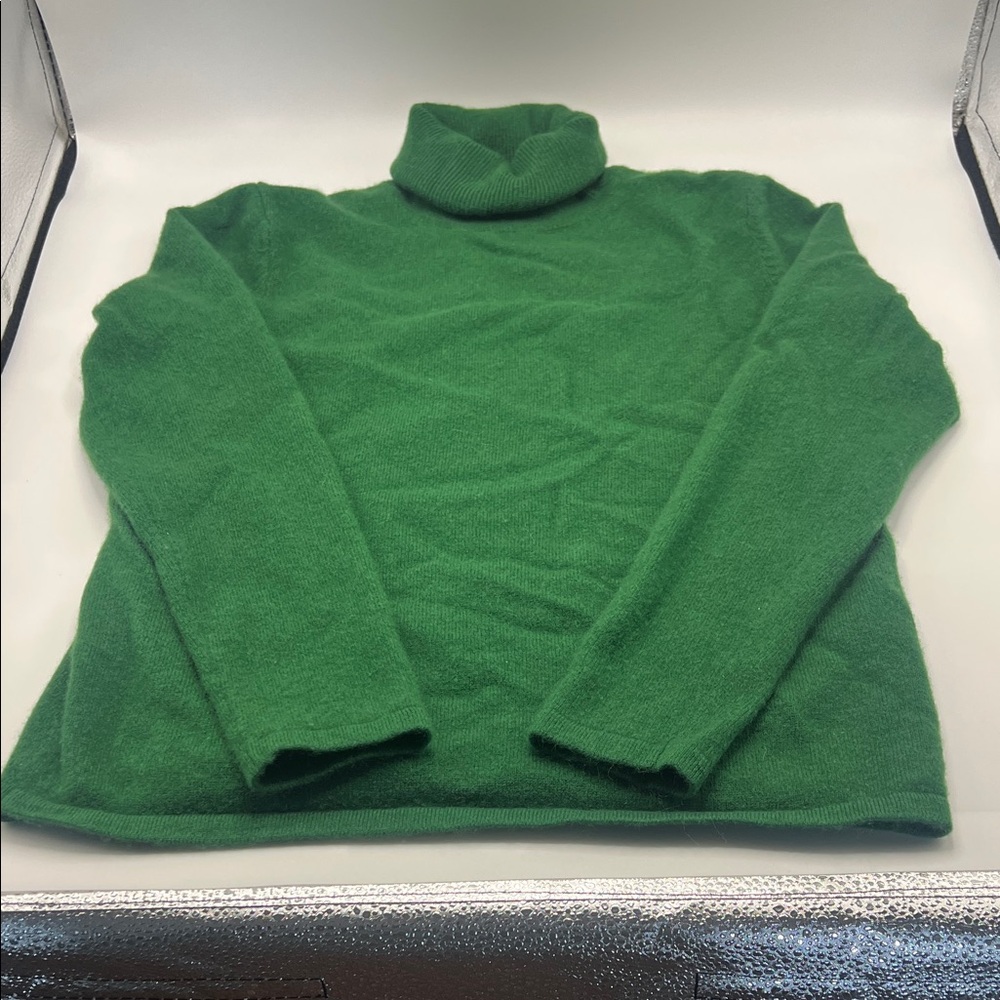 Pendleton Green Cashmere Turtleneck Sweater Small
